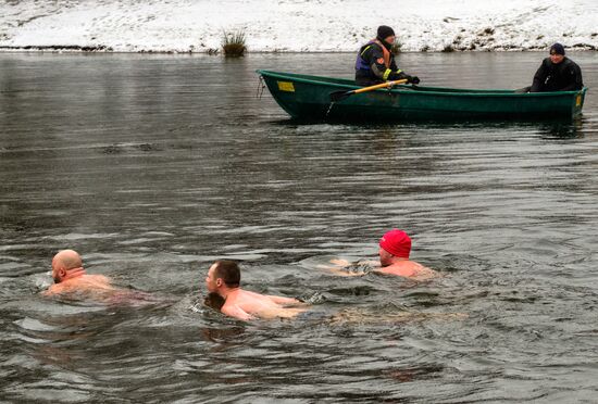 Russia Leningrad Siege Anniversary Winter Swim