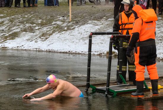 Russia Leningrad Siege Anniversary Winter Swim