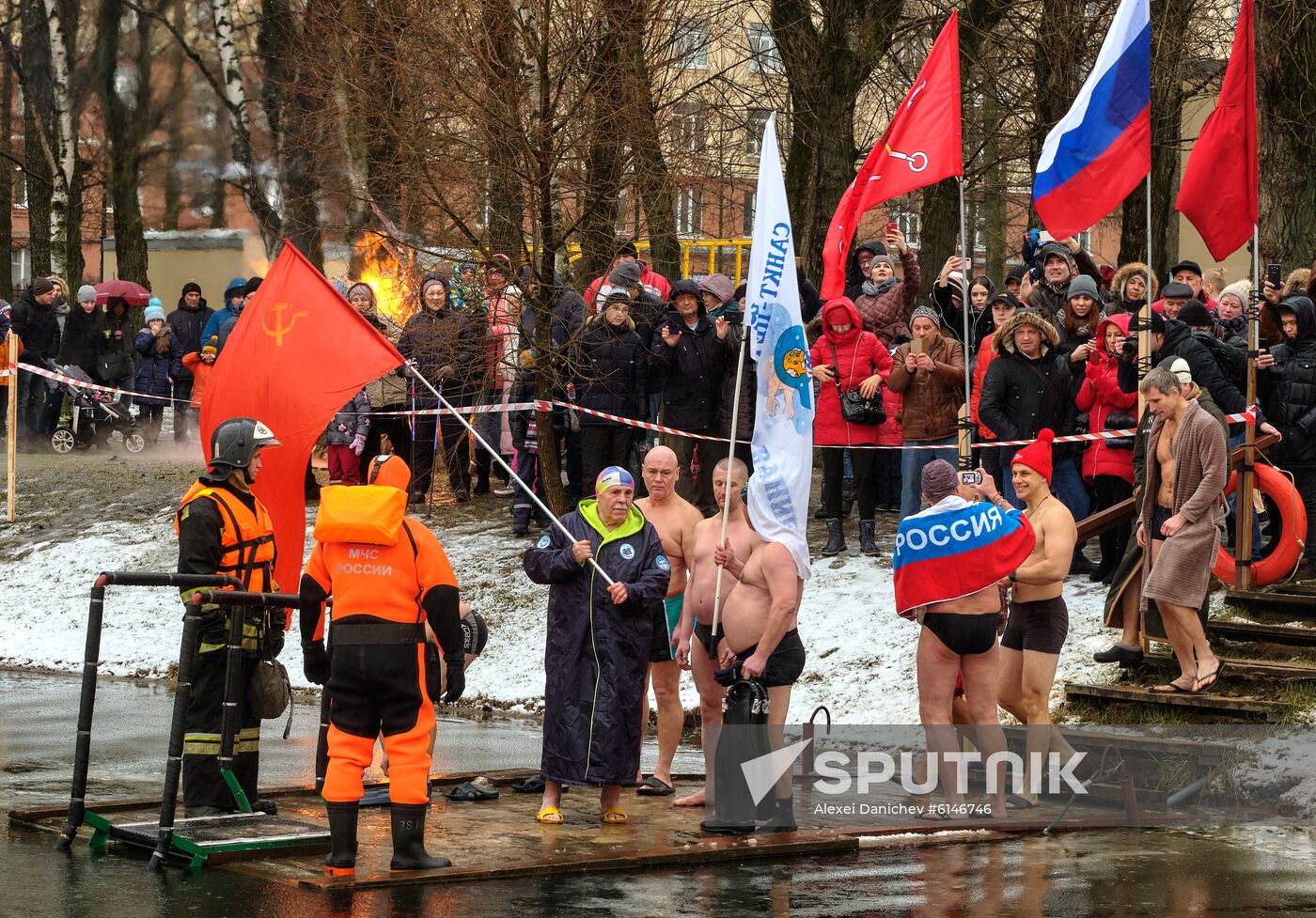 Russia Leningrad Siege Anniversary Winter Swim