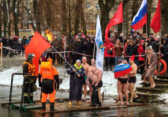 Russia Leningrad Siege Anniversary Winter Swim