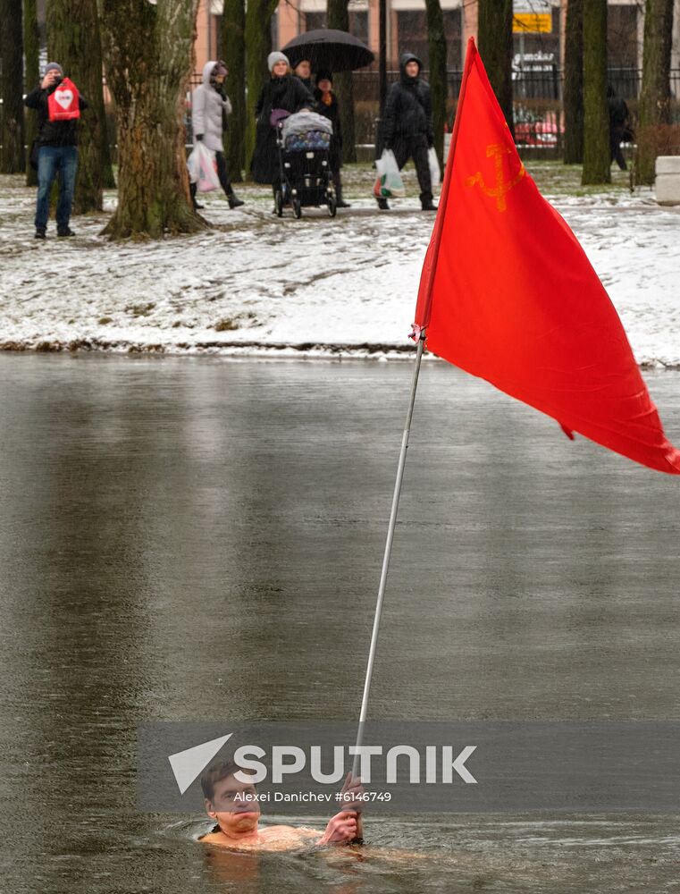 Russia Leningrad Siege Anniversary Winter Swim