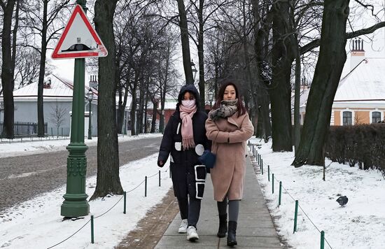 Russia St. Petersburg Tourists