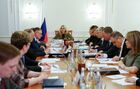 Deputy Prime Minister Tatyana Golikova chairs a meeting on preventing China's novel coronavirus from spreading to Russia, in Moscow, Russia. Location: Russia, Moscow. Author: Dmitry Astakhov/Sputnik. Russia New Coronavirus