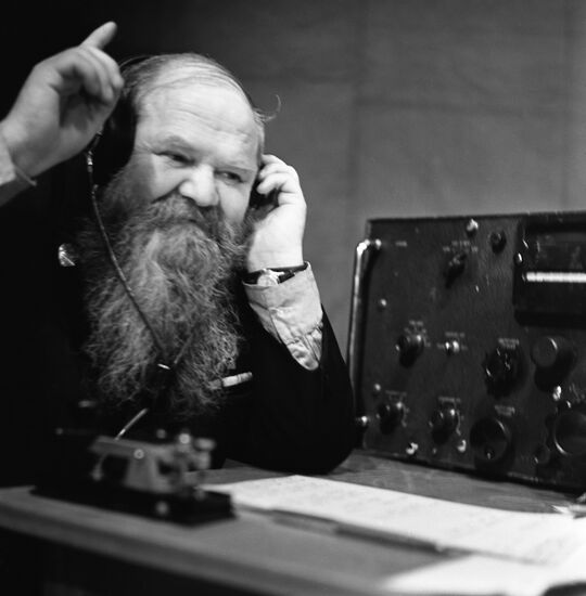 Honorary polar explorer and radio transceiver operator Ivan Khomutov