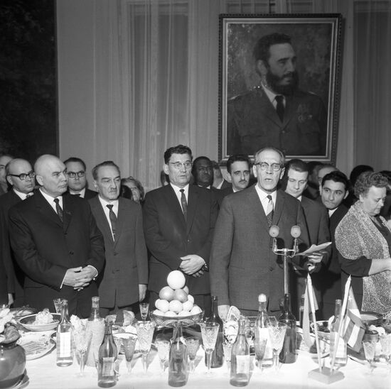 Reception in Moscow marking 9th anniversary of Cuban Revolution