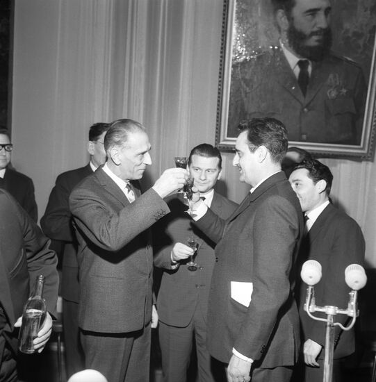 Reception in Moscow marking 9th anniversary of Cuban Revolution