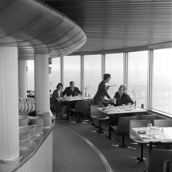 Seventh Sky restaurant on top of Ostankino television tower