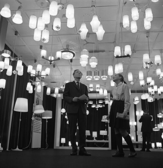Exhibition of household electrical appliances and lamps from German Democratic Republic