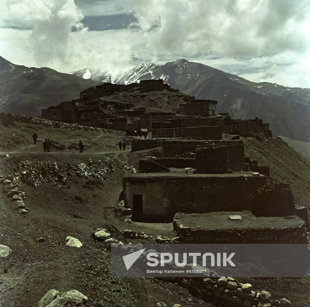 Mountain village of Khynalyg in Azerbaijan