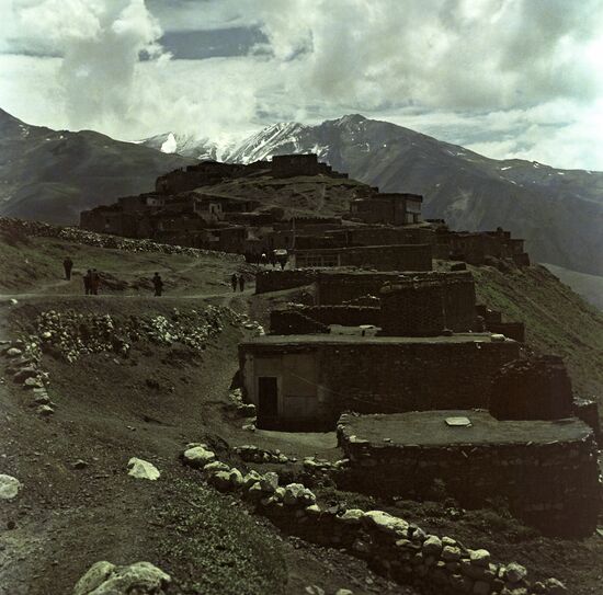 Mountain village of Khynalyg in Azerbaijan