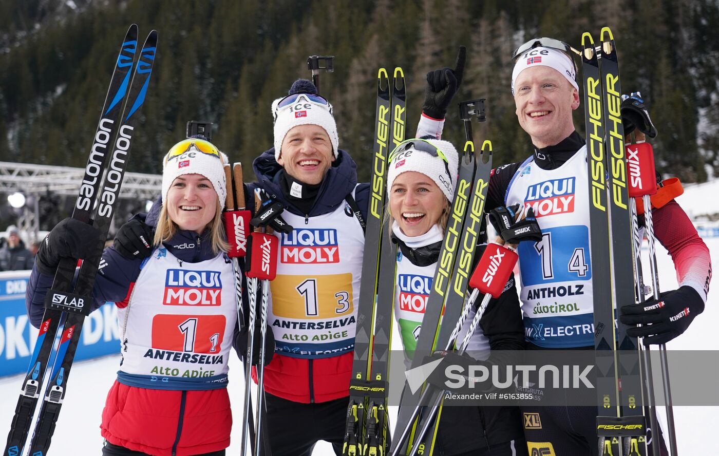 Italy Biathlon Worlds Mixed Relay