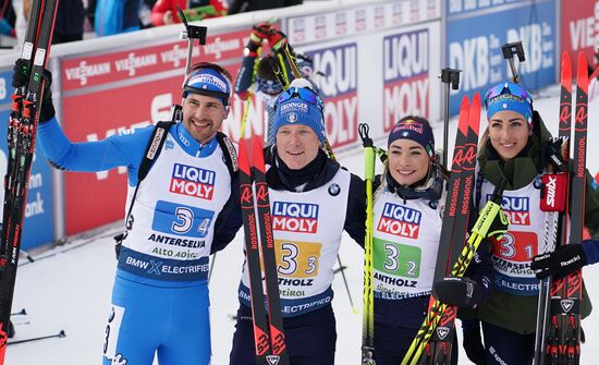 Italy Biathlon Worlds Mixed Relay