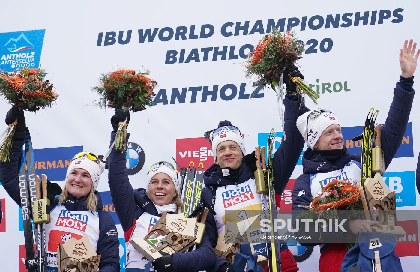 Italy Biathlon Worlds Mixed Relay