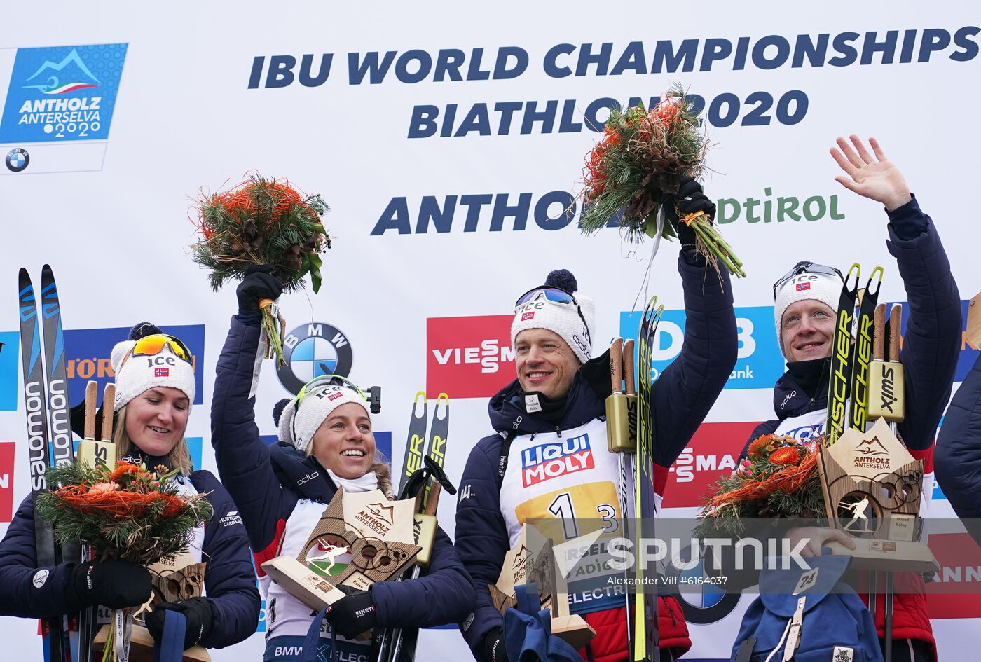 Italy Biathlon Worlds Mixed Relay