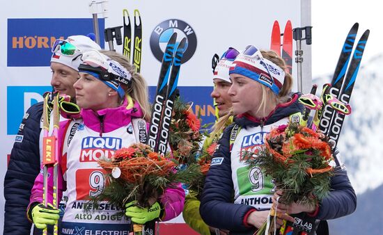 Italy Biathlon Worlds Mixed Relay