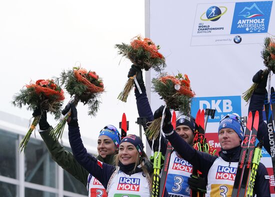 Italy Biathlon Worlds Mixed Relay