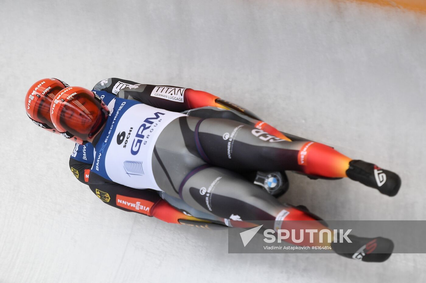 Russia Luge Worlds Sprint Doubles