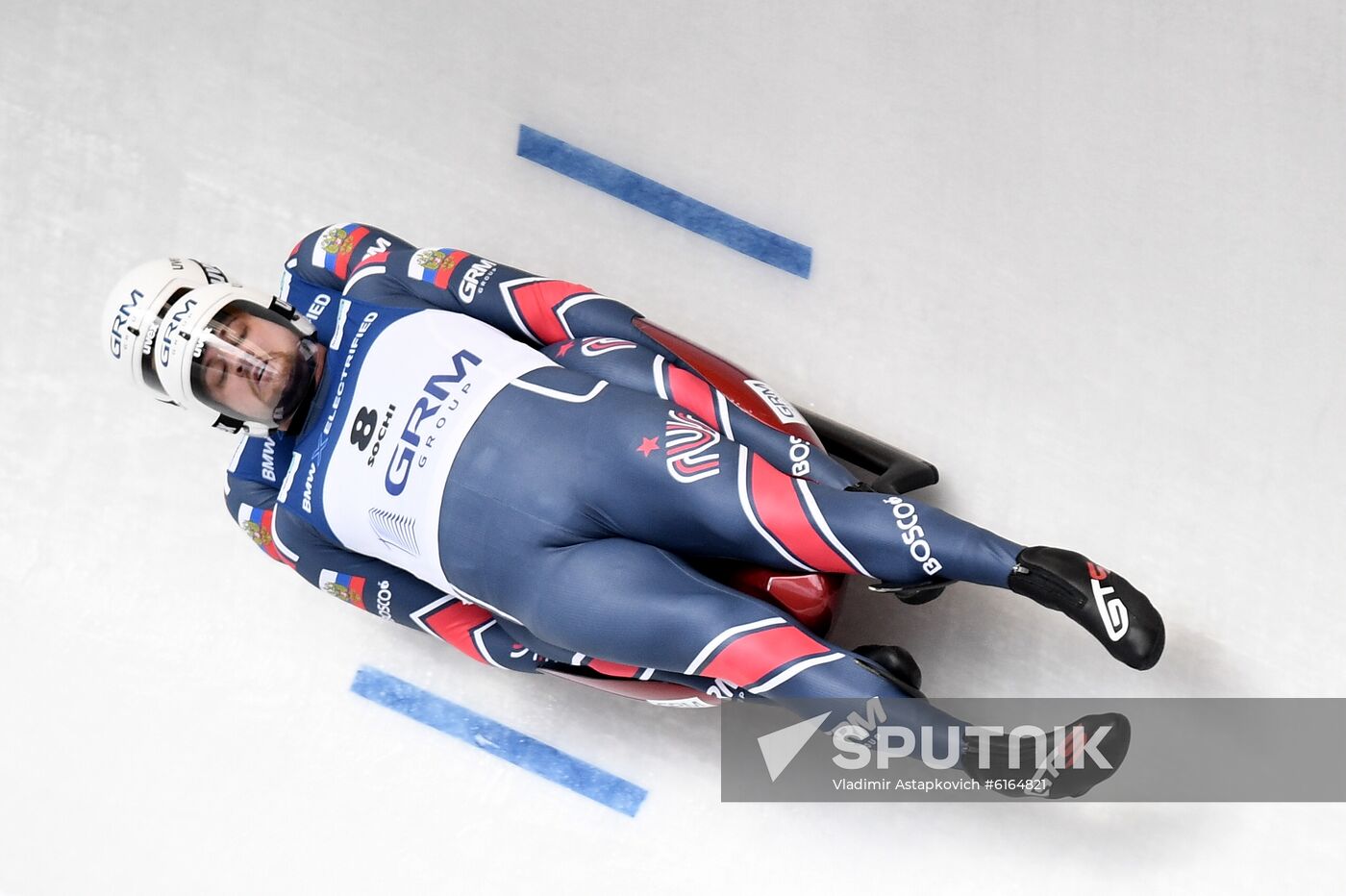 Russia Luge Worlds Sprint Doubles