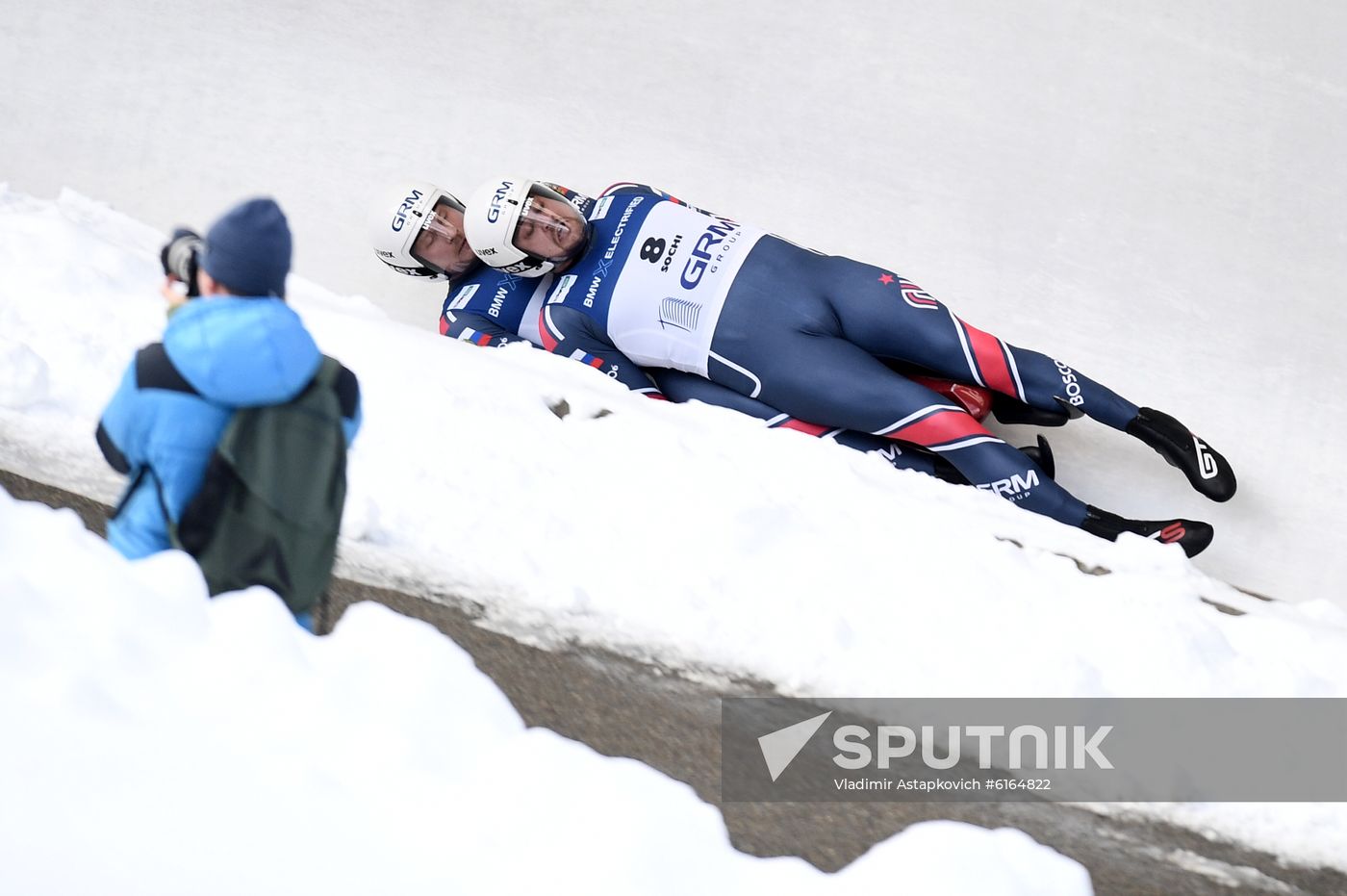 Russia Luge Worlds Sprint Doubles