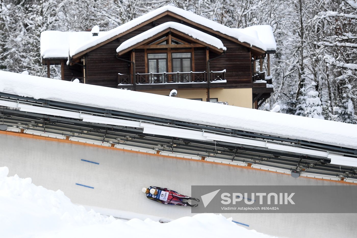 Russia Luge Worlds Sprint Doubles