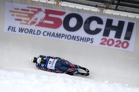 Russia Luge Worlds Sprint Doubles