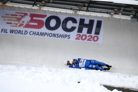 Russia Luge Worlds Sprint Doubles