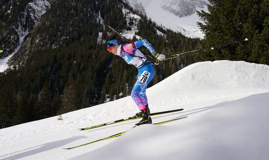 Italy Biathlon Worlds Women Sprint