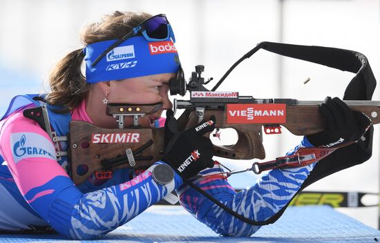 Italy Biathlon Worlds Women Sprint