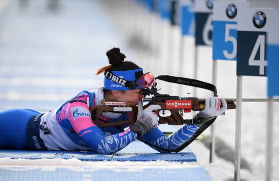 Italy Biathlon Worlds Women Sprint
