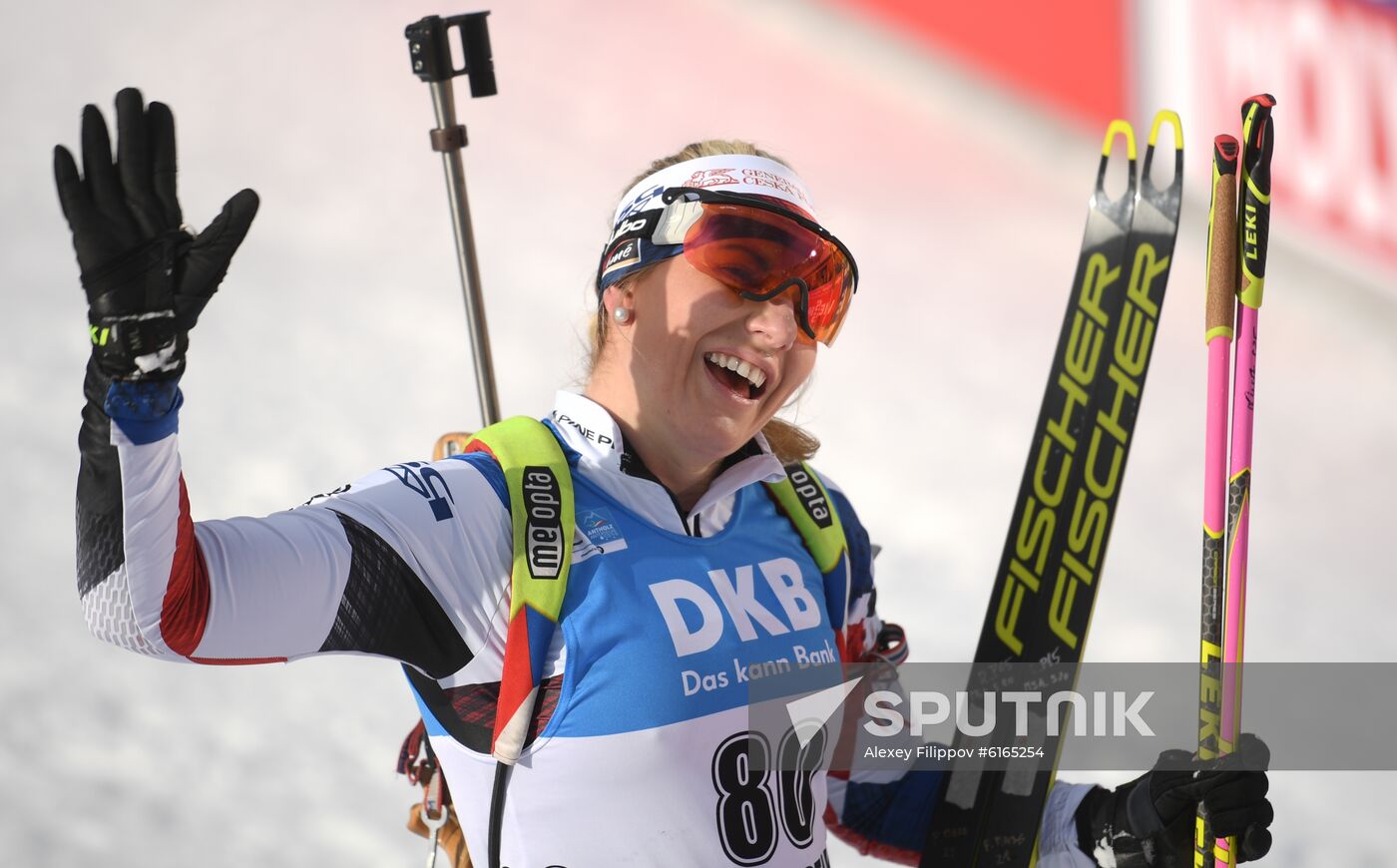 Italy Biathlon Worlds Women Sprint