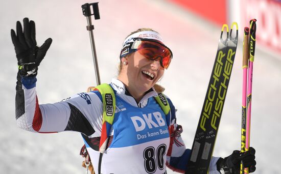 Italy Biathlon Worlds Women Sprint