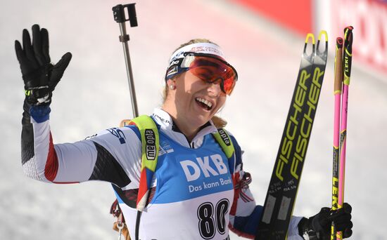 Italy Biathlon Worlds Women Sprint