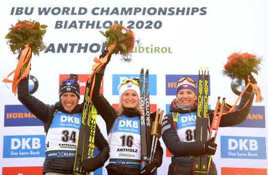 Italy Biathlon Worlds Women Sprint