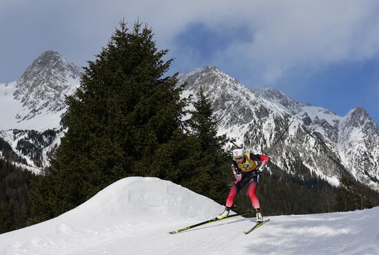 Italy Biathlon Worlds Women Sprint