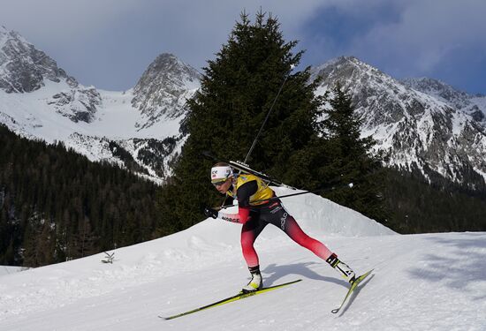 Italy Biathlon Worlds Women Sprint