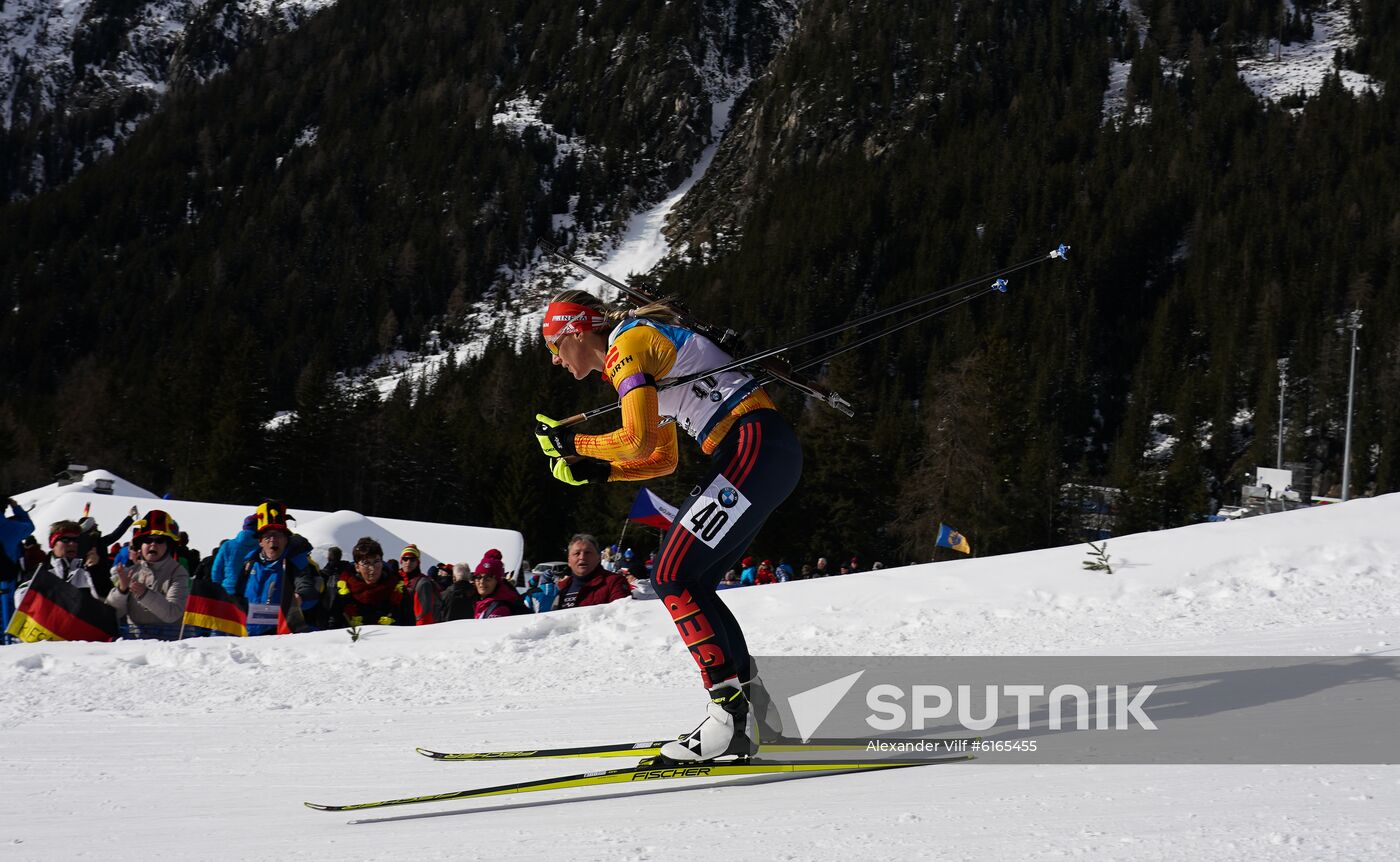 Italy Biathlon Worlds Women Sprint