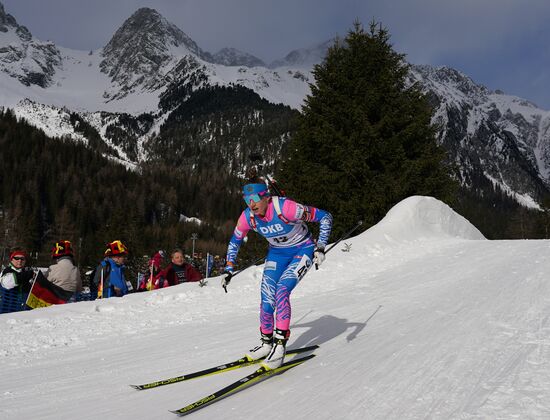 Italy Biathlon Worlds Women Sprint