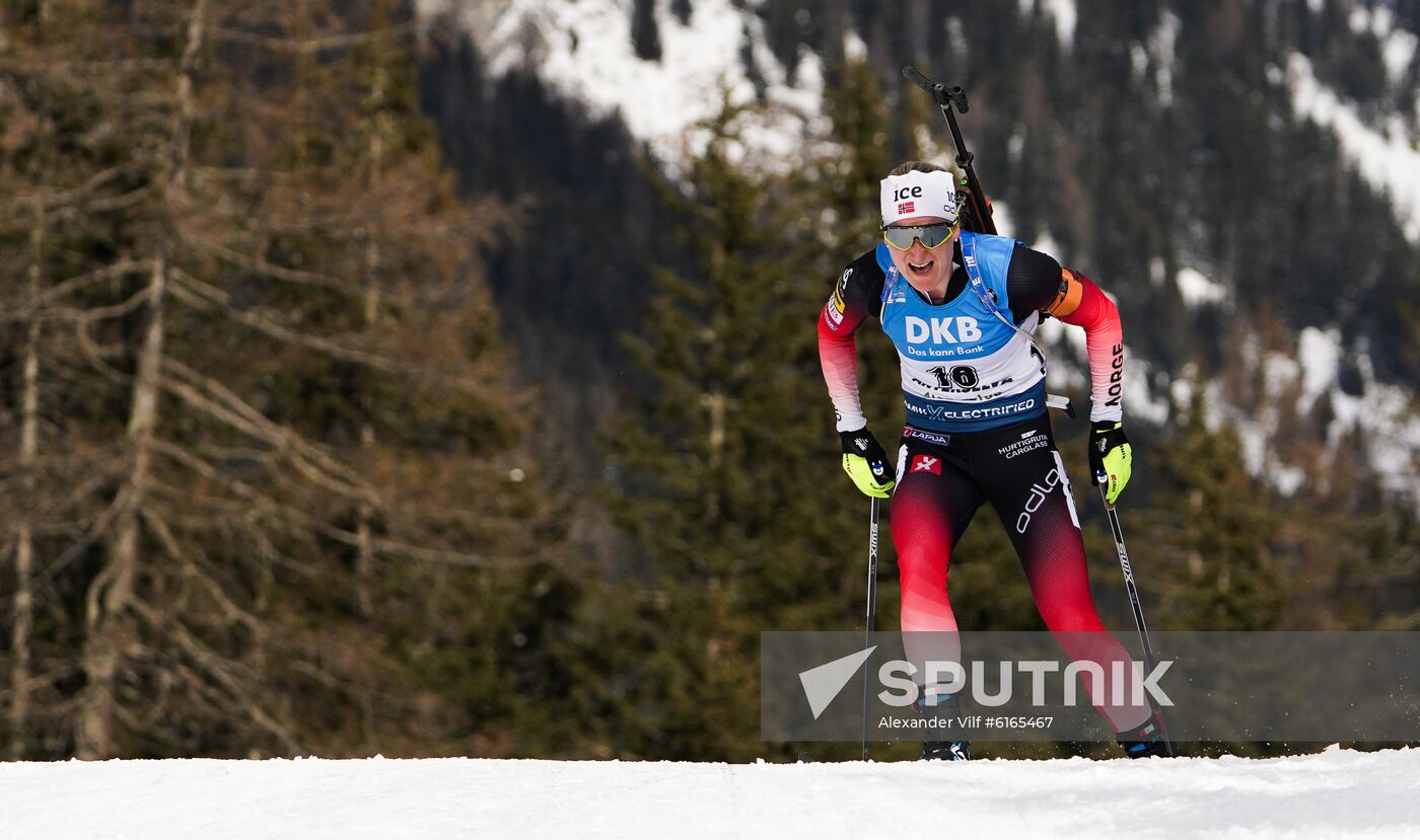 Italy Biathlon Worlds Women Sprint