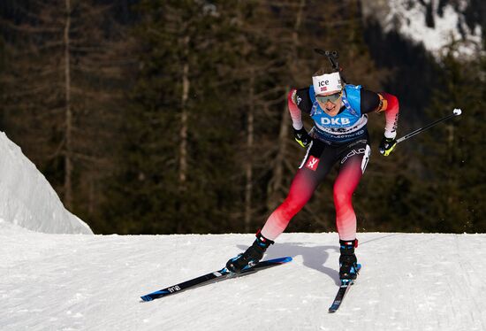 Italy Biathlon Worlds Women Sprint