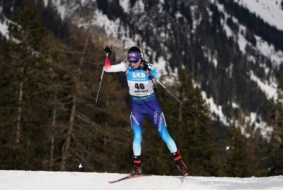 Italy Biathlon Worlds Women Sprint