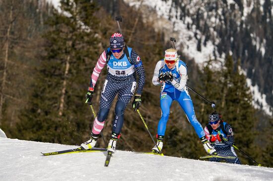 Italy Biathlon Worlds Women Sprint