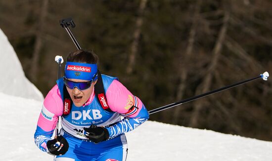 Italy Biathlon Worlds Women Sprint