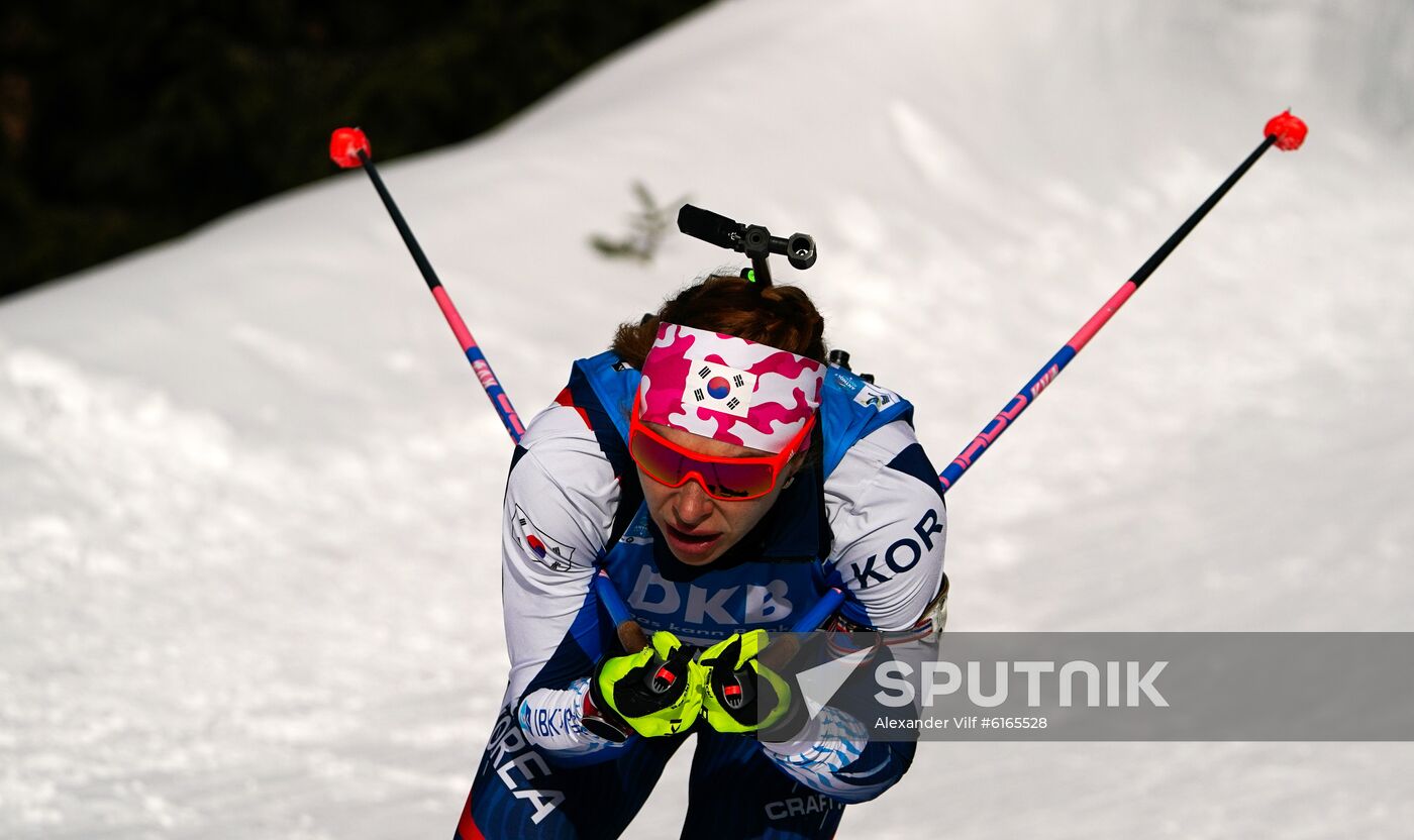Italy Biathlon Worlds Women Sprint