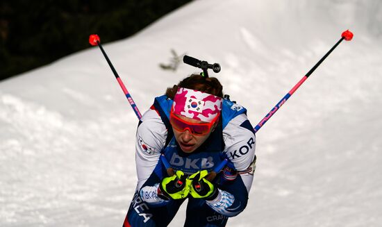 Italy Biathlon Worlds Women Sprint