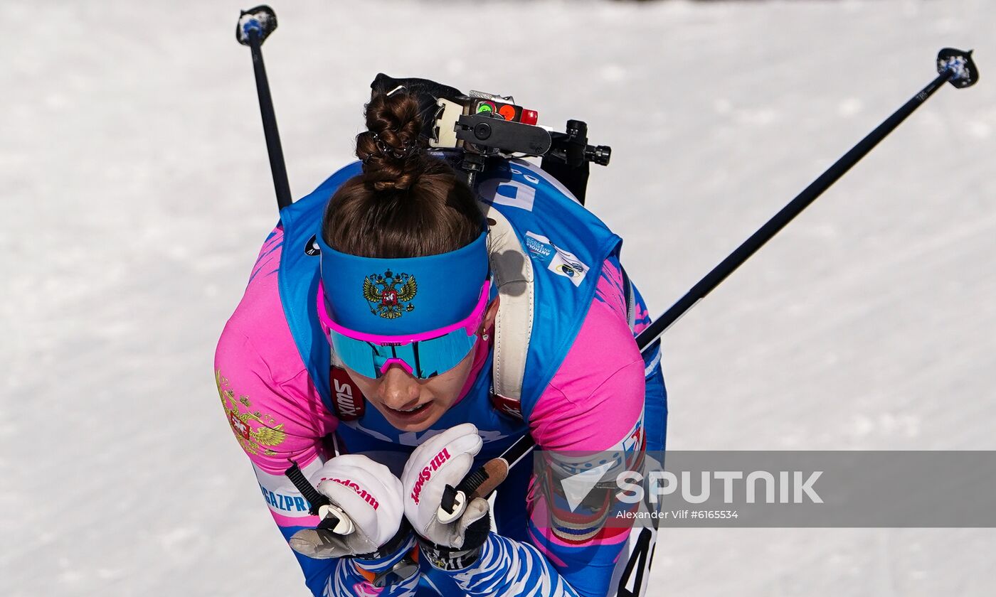 Italy Biathlon Worlds Women Sprint
