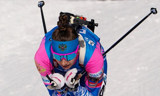 Italy Biathlon Worlds Women Sprint