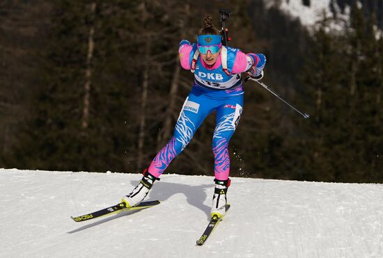 Italy Biathlon Worlds Women Sprint