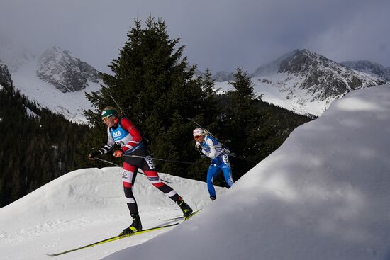 Italy Biathlon Worlds Women Sprint