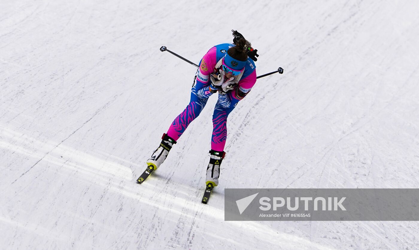 Italy Biathlon Worlds Women Sprint