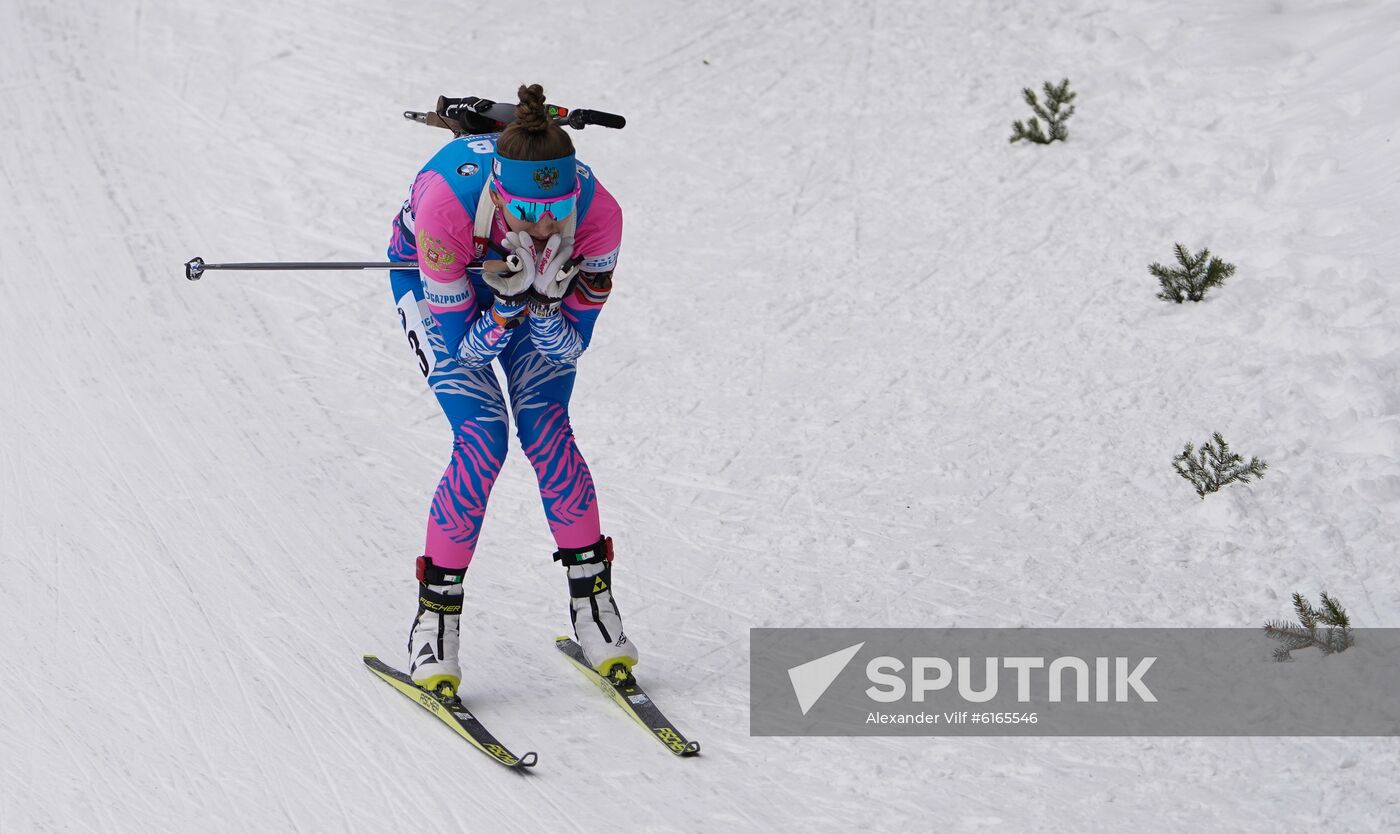 Italy Biathlon Worlds Women Sprint